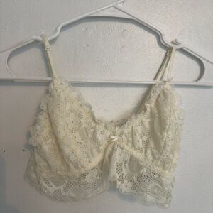 Cream Lace Bralette